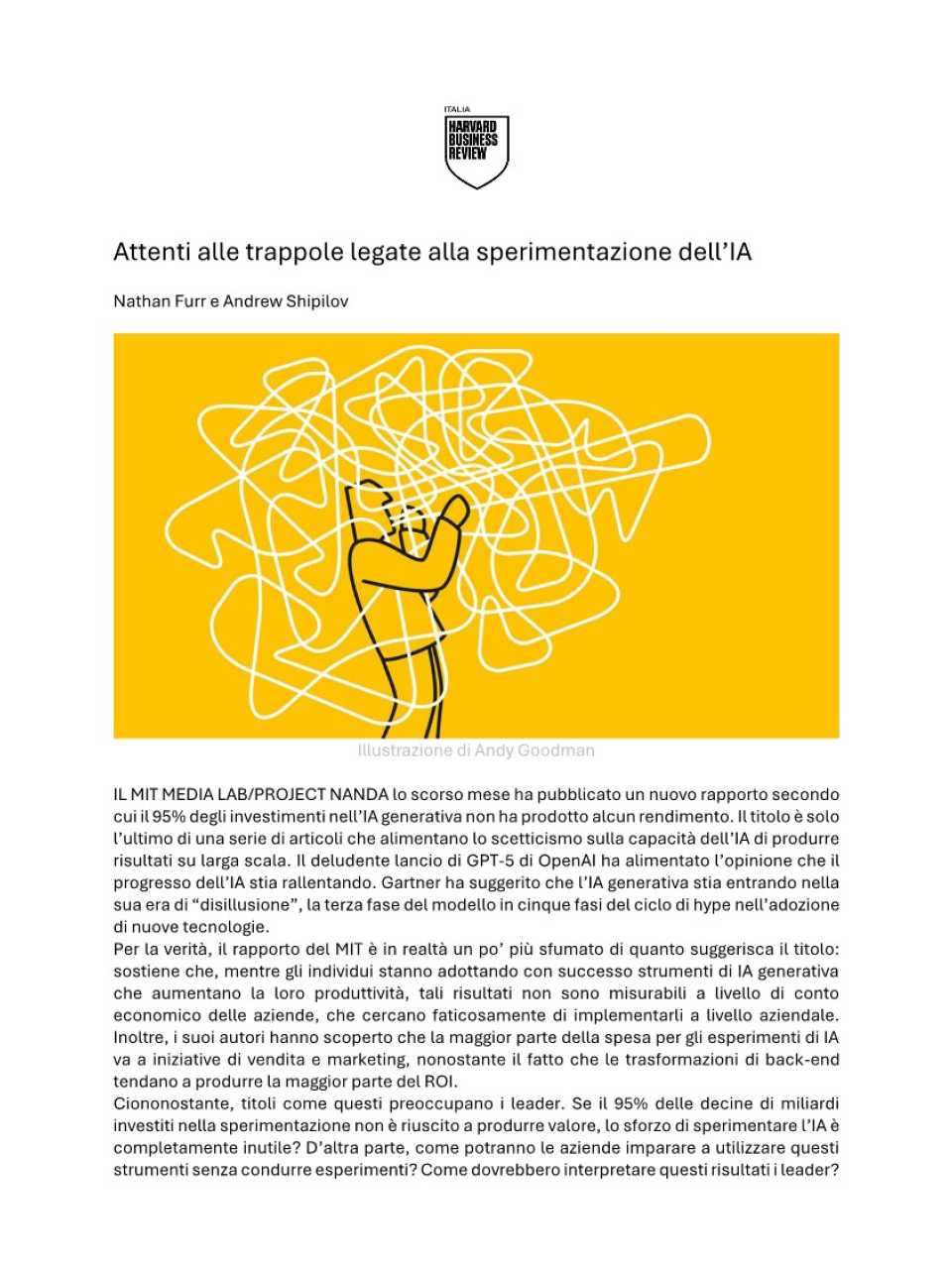 Attenti alle trappole legate alla sperimentazione dell’IA