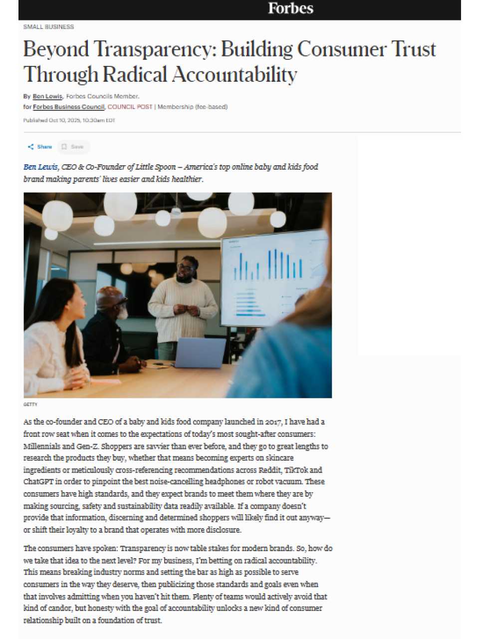 Beyond transparency: building consumer trust through radical accountability