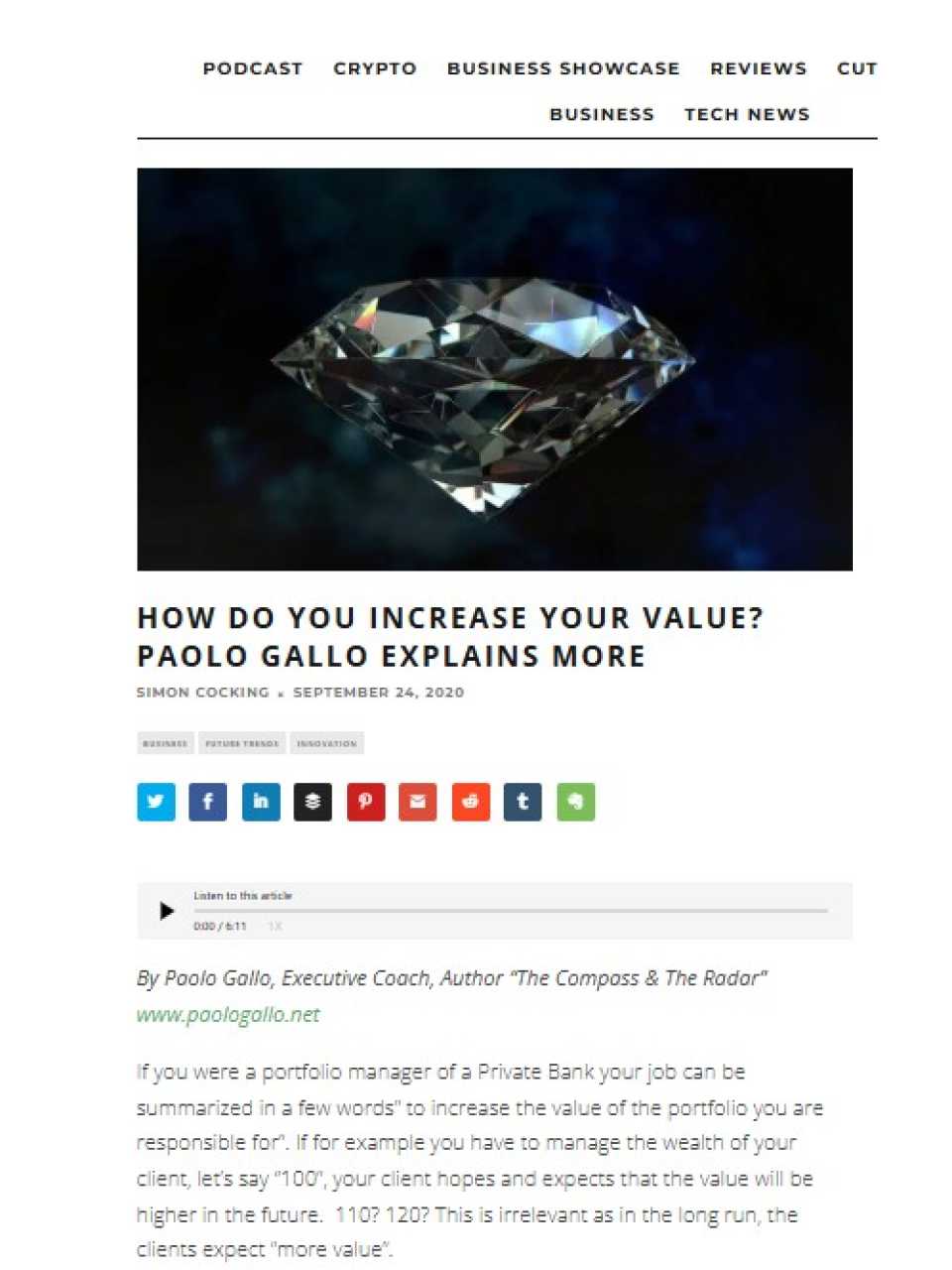 How do you increase your Value? Paolo Gallo explains more