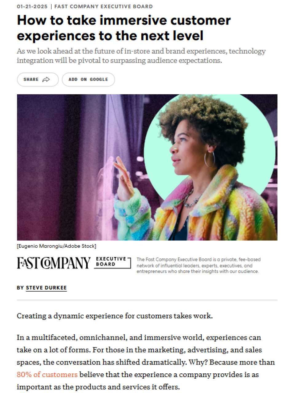 How to take immersive customer experiences to the next level