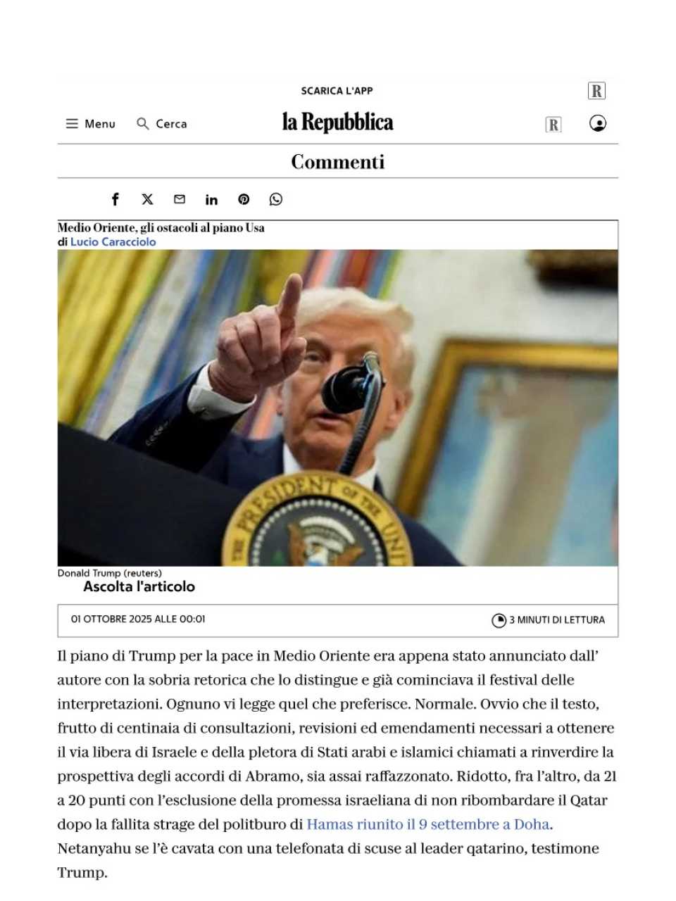 Medio Oriente, gli ostacoli al piano Usa