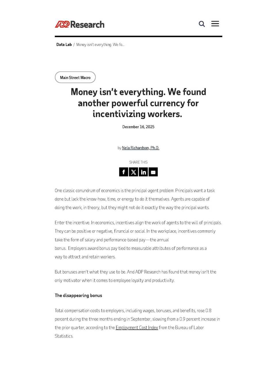 Money isn’t everything. We found another powerful currency for incentivizing workers