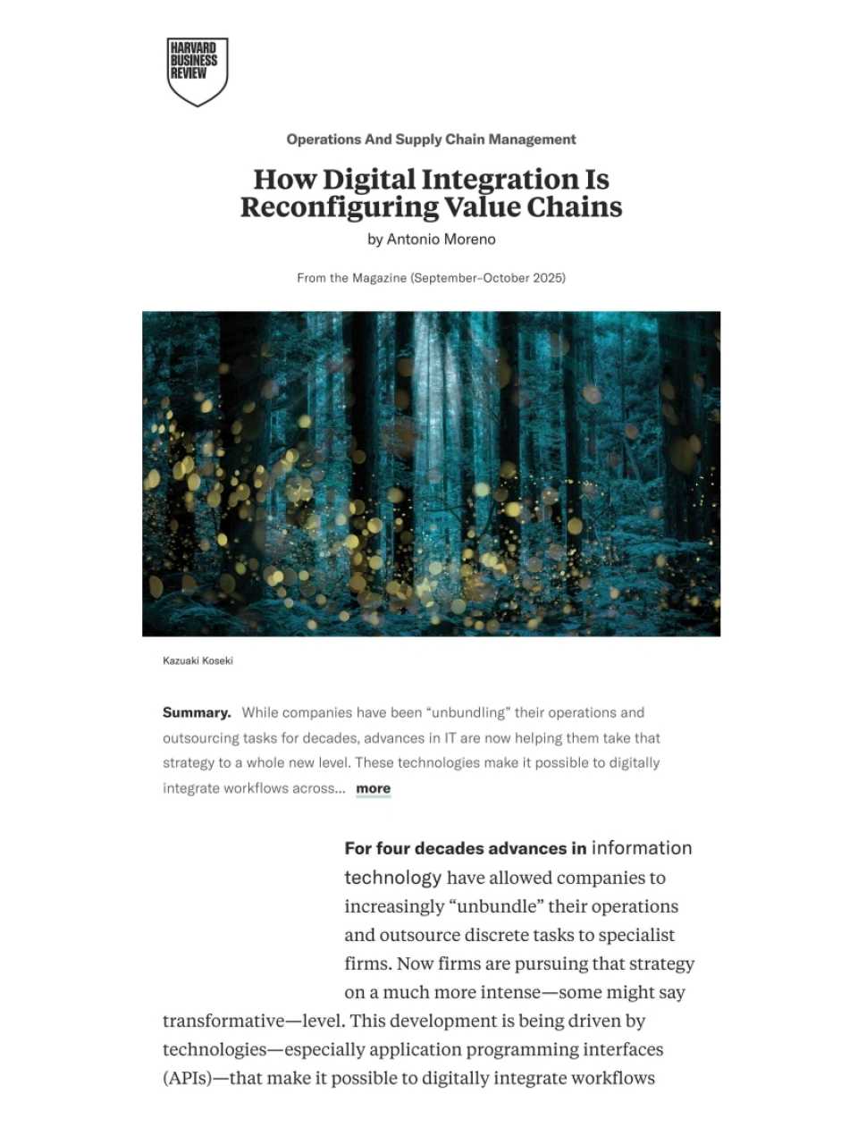 How digital integration is reconfiguring value chains