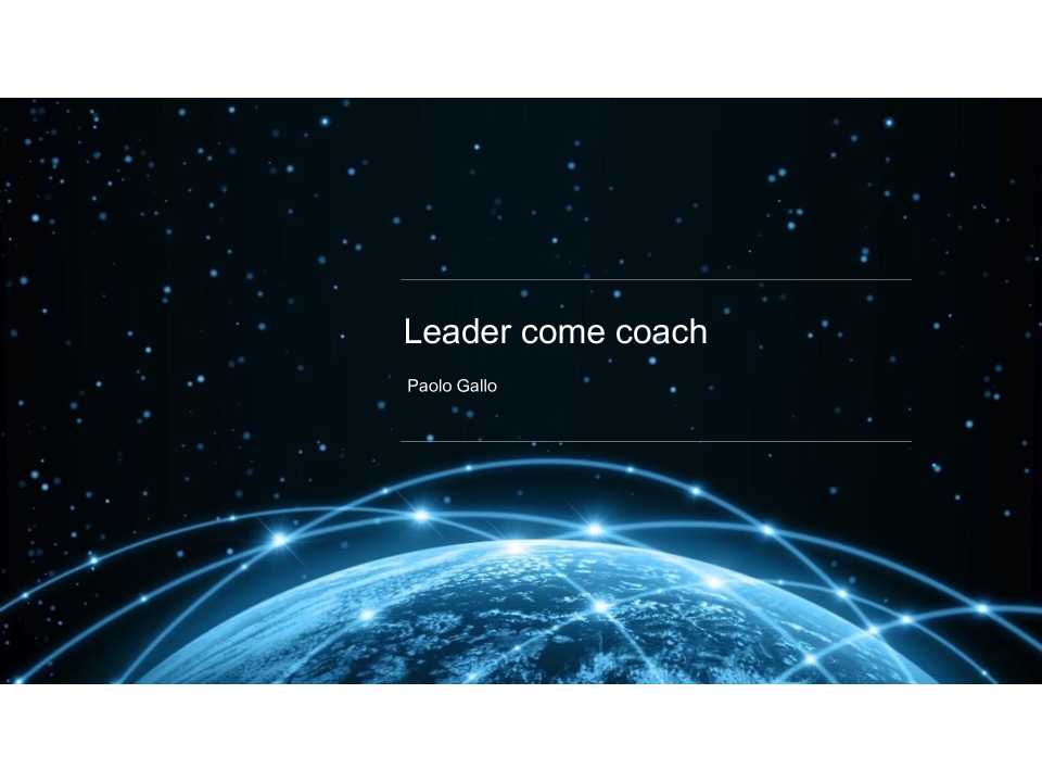 Leader come coach