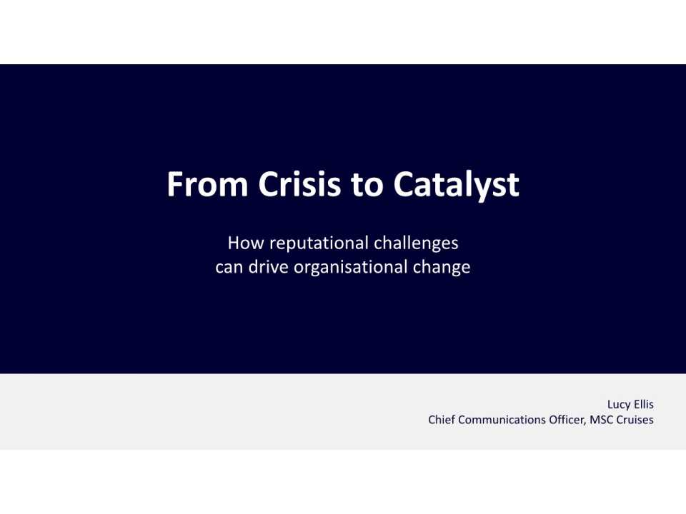 From crisis to catalyst