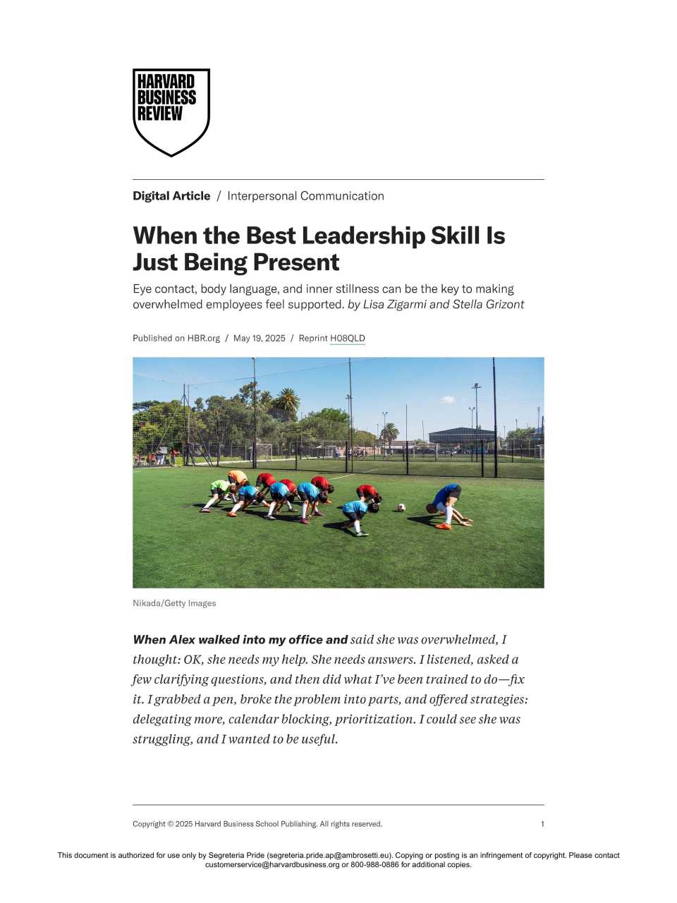 When the best leadership skill is just being present