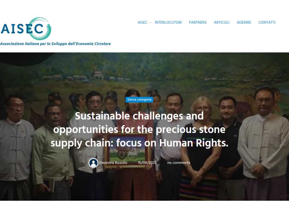 Sustainable challenges and opportunities for the precious stone supply chain: focus on Human Rights
