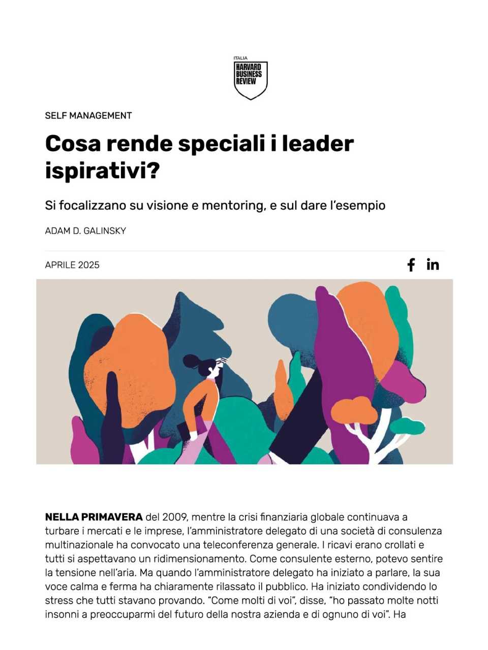 Cosa rende speciali i leader ispirativi?