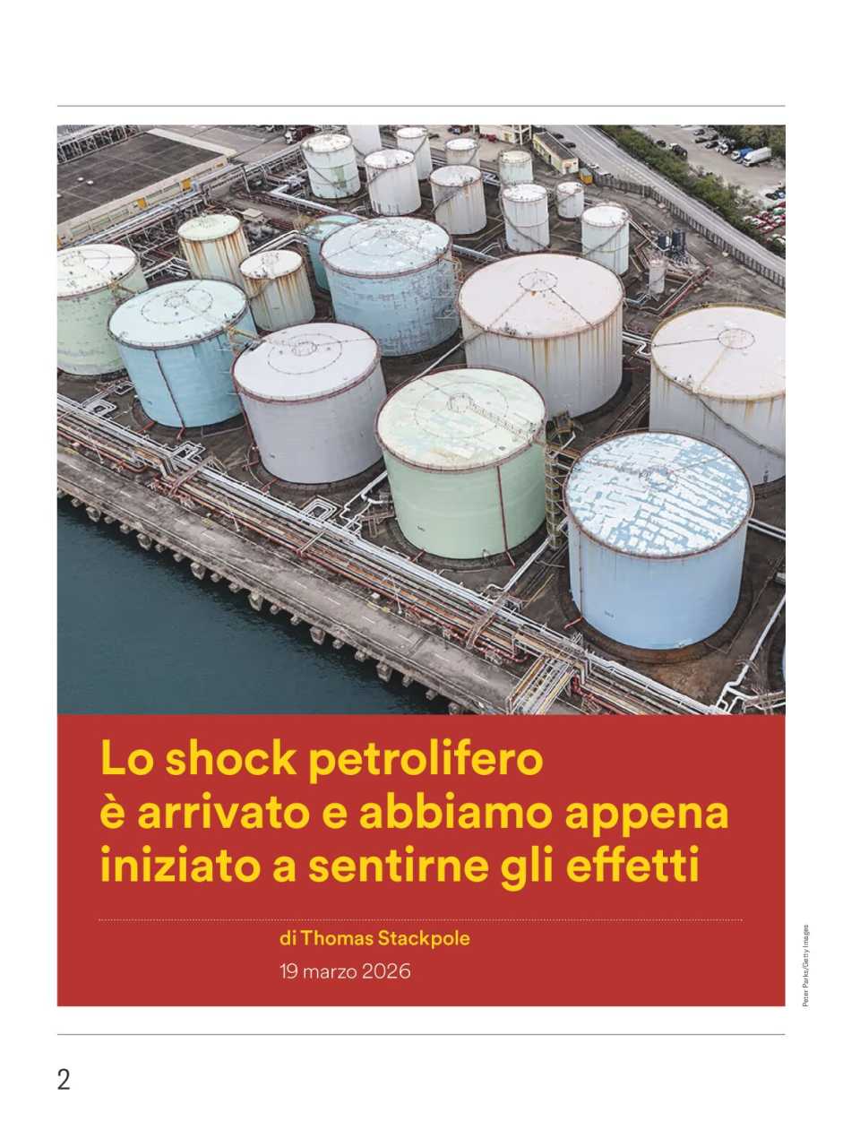 Lo shock petrolifero è arrivato e abbiamo appena iniziato a sentirne gli effetti