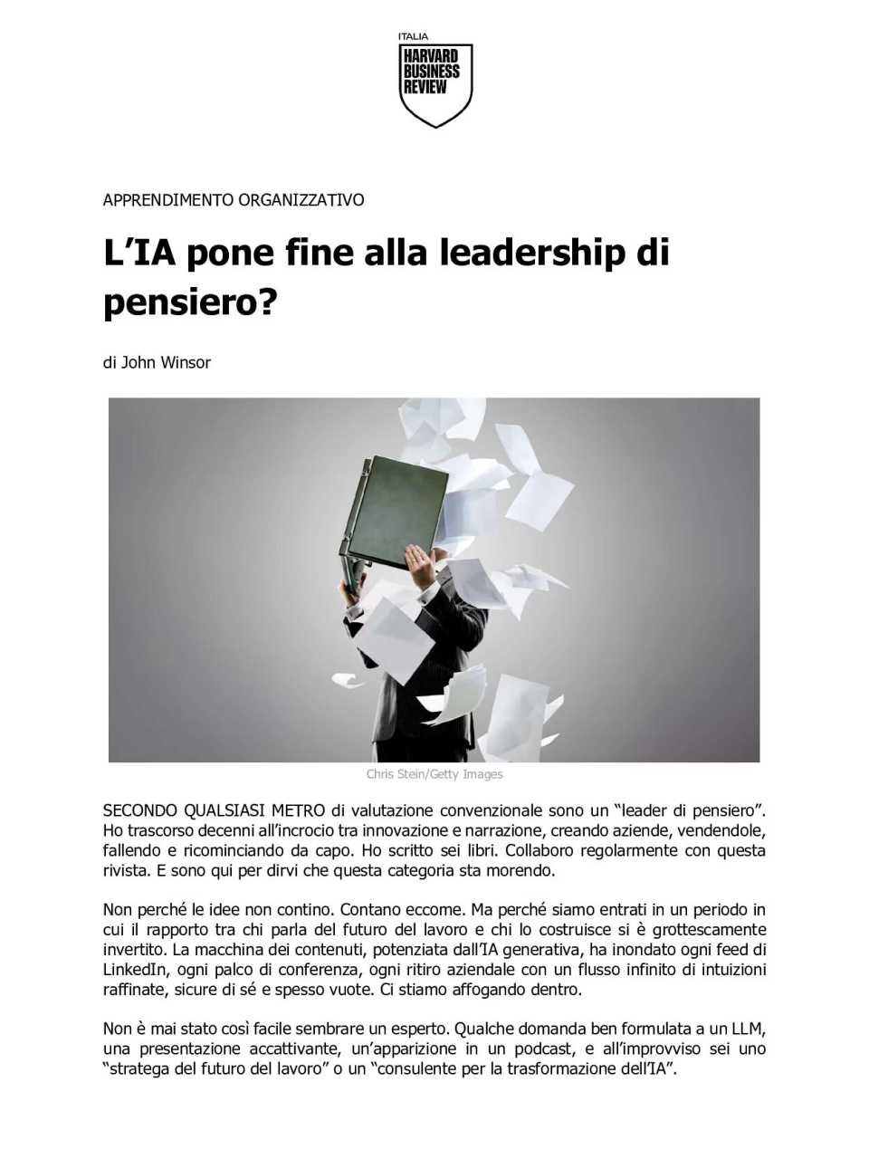L’IA pone fine alla leadership di pensiero?