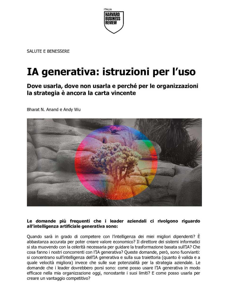 IA generativa: istruzioni per l’uso
