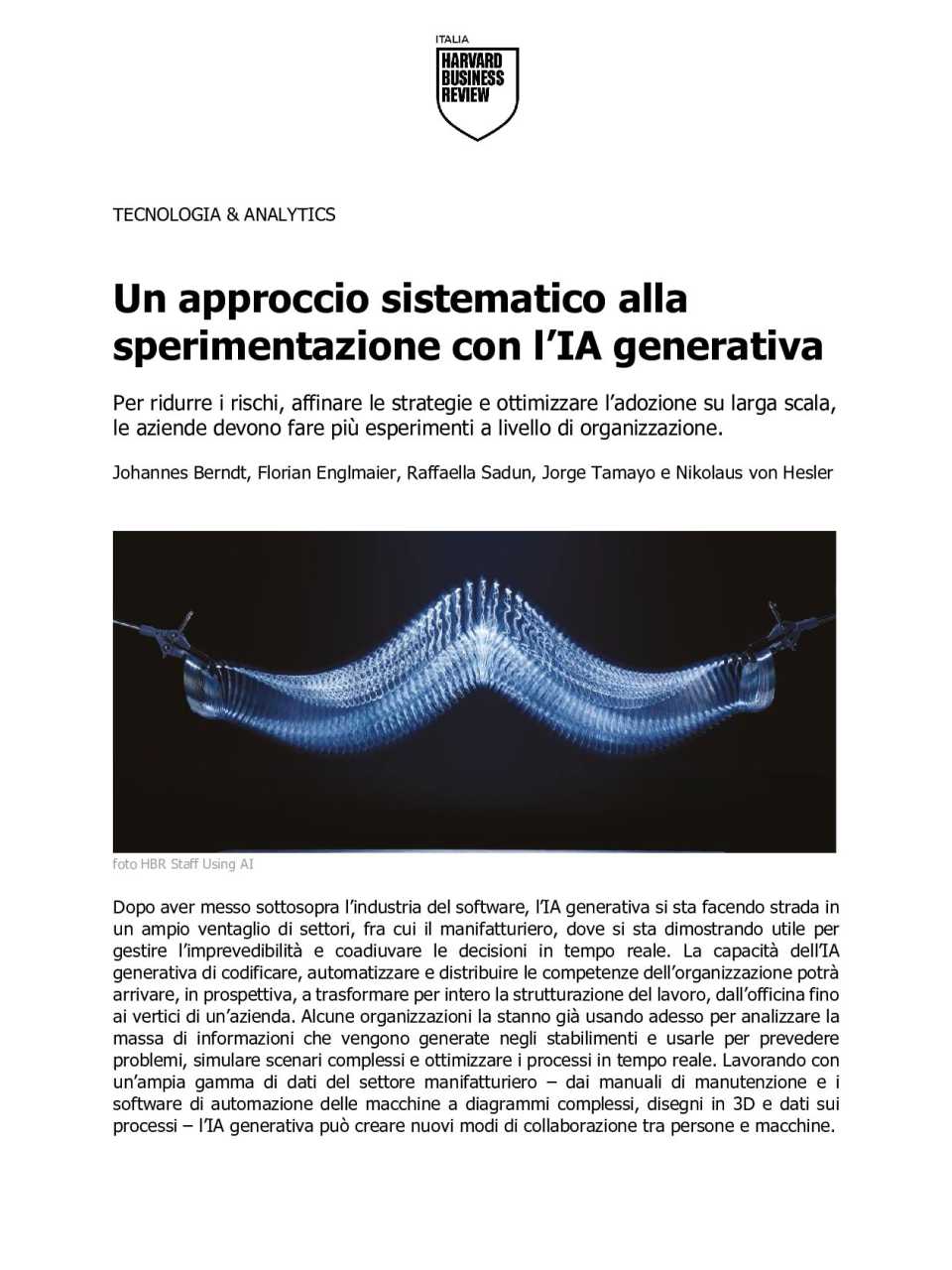 Un approccio sistematico alla sperimentazione con l’IA generativa