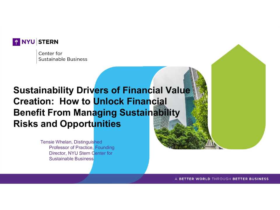 Presentation by Tensie Whelan