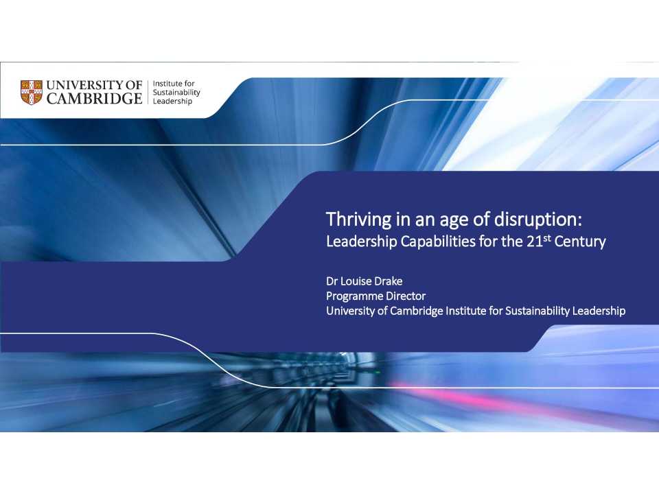 Presentation by Louise Drake