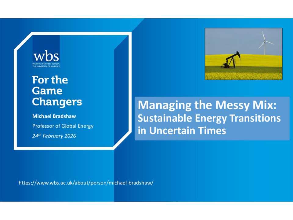 Presentation by Michael Bradshaw