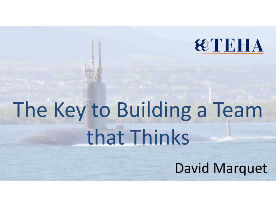 Presentation by David Marquet