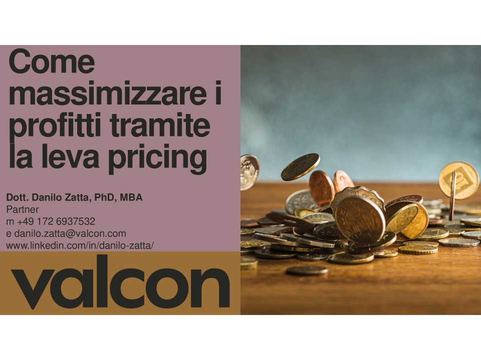 Come massimizzare i profitti tramite la leva pricing