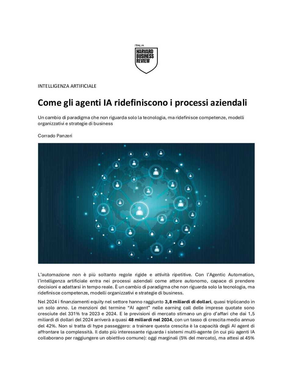 Come gli agenti IA ridefiniscono i processi aziendali