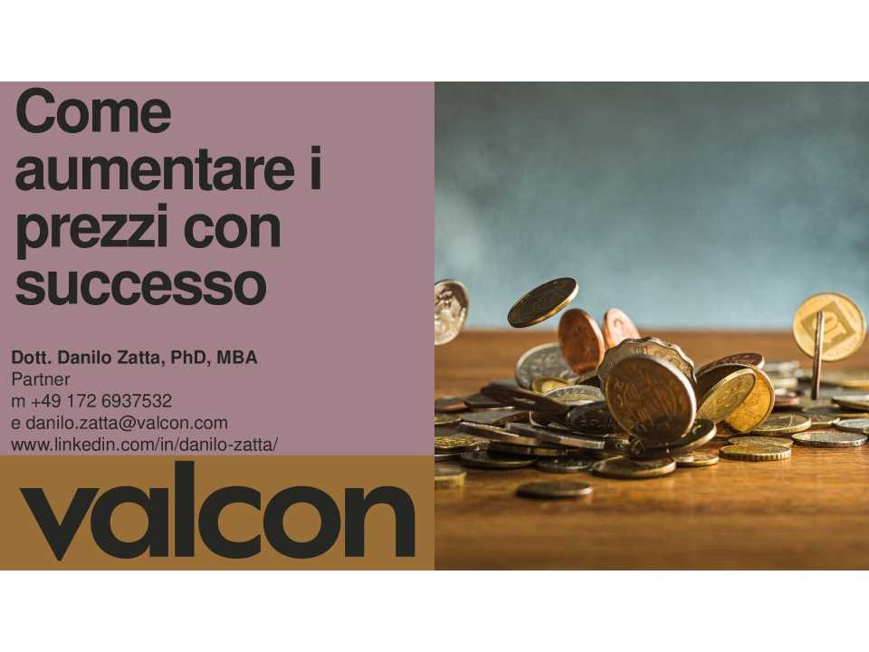 Come aumentare i prezzi con successo