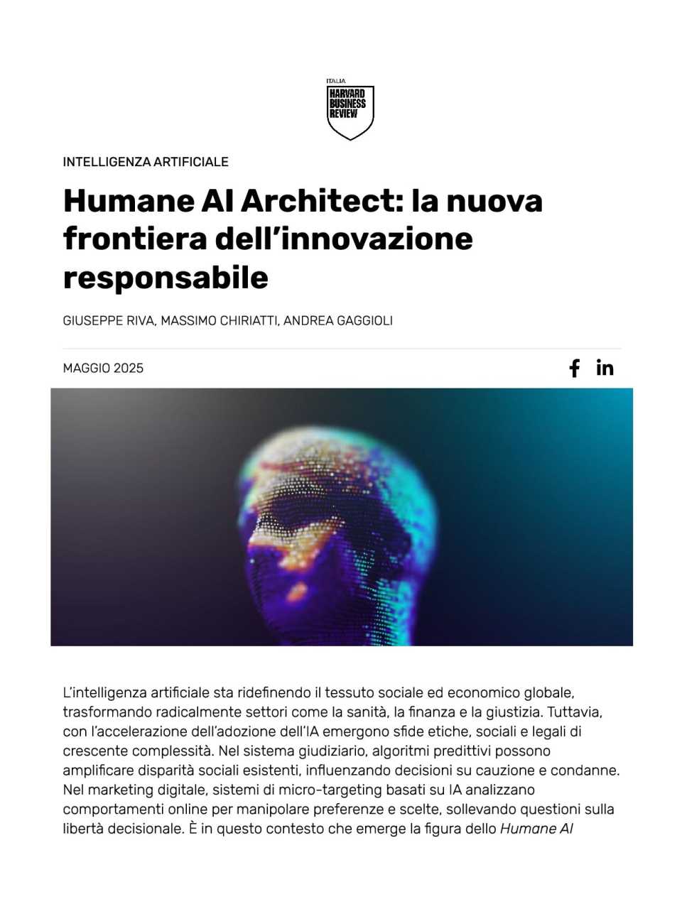 Humane AI Architect: la nuova frontiera dell’innovazione responsabile