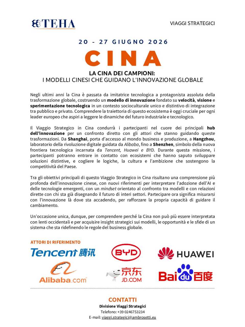 Nota informativa Cina 2026
