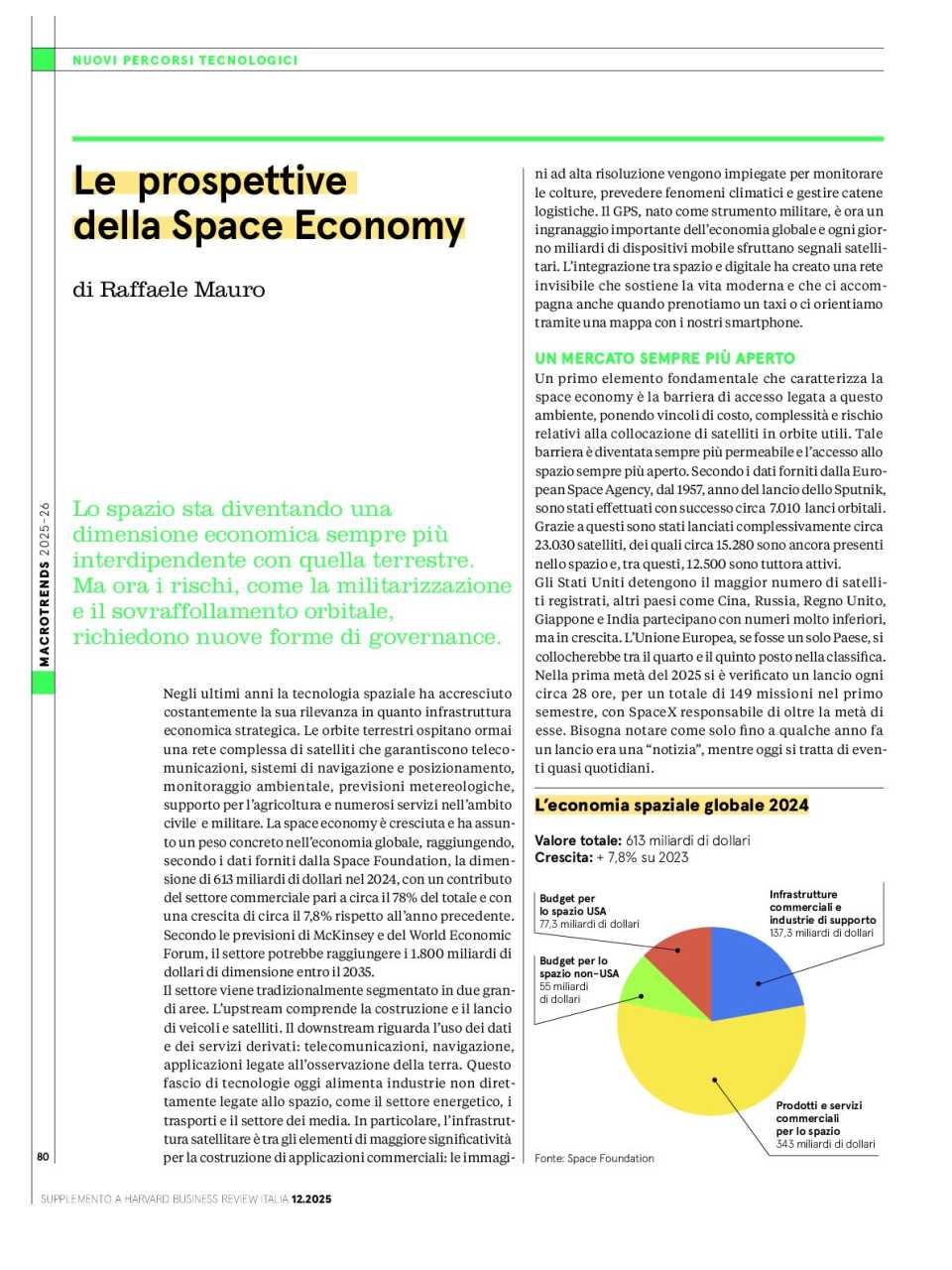 Le prospettive della Space Economy