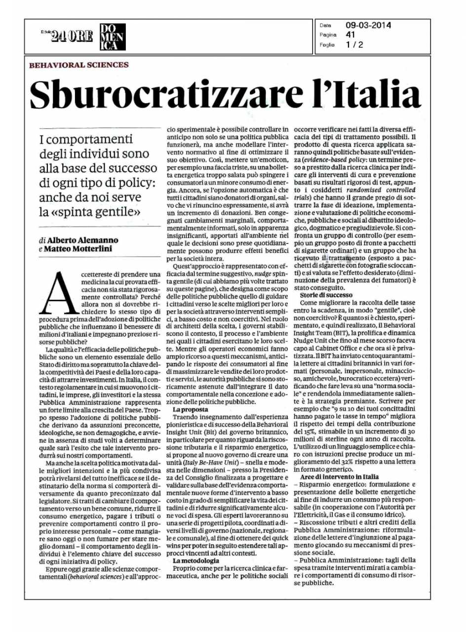 Sburocratizzare l'Italia