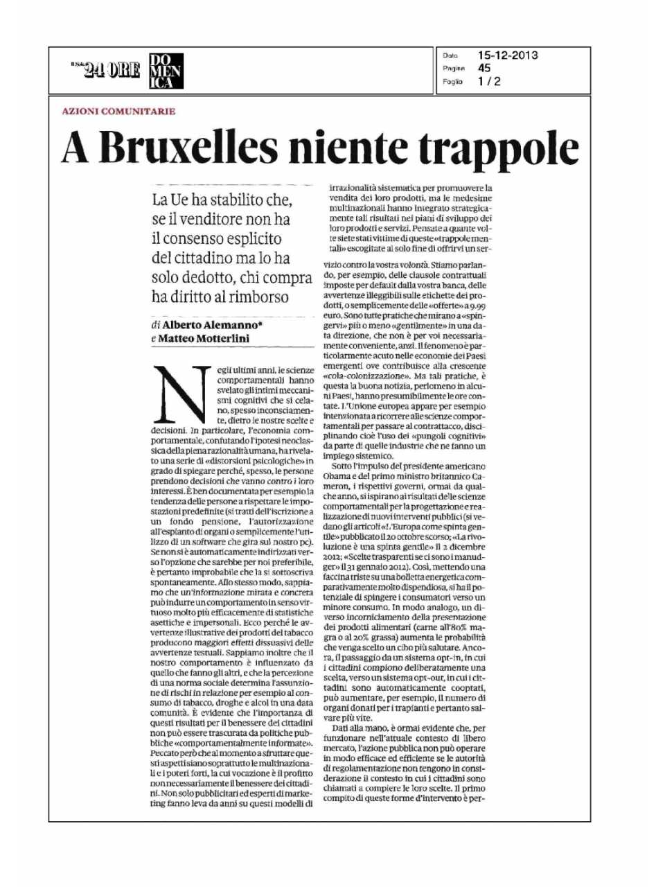 A bruxelles niente trappole