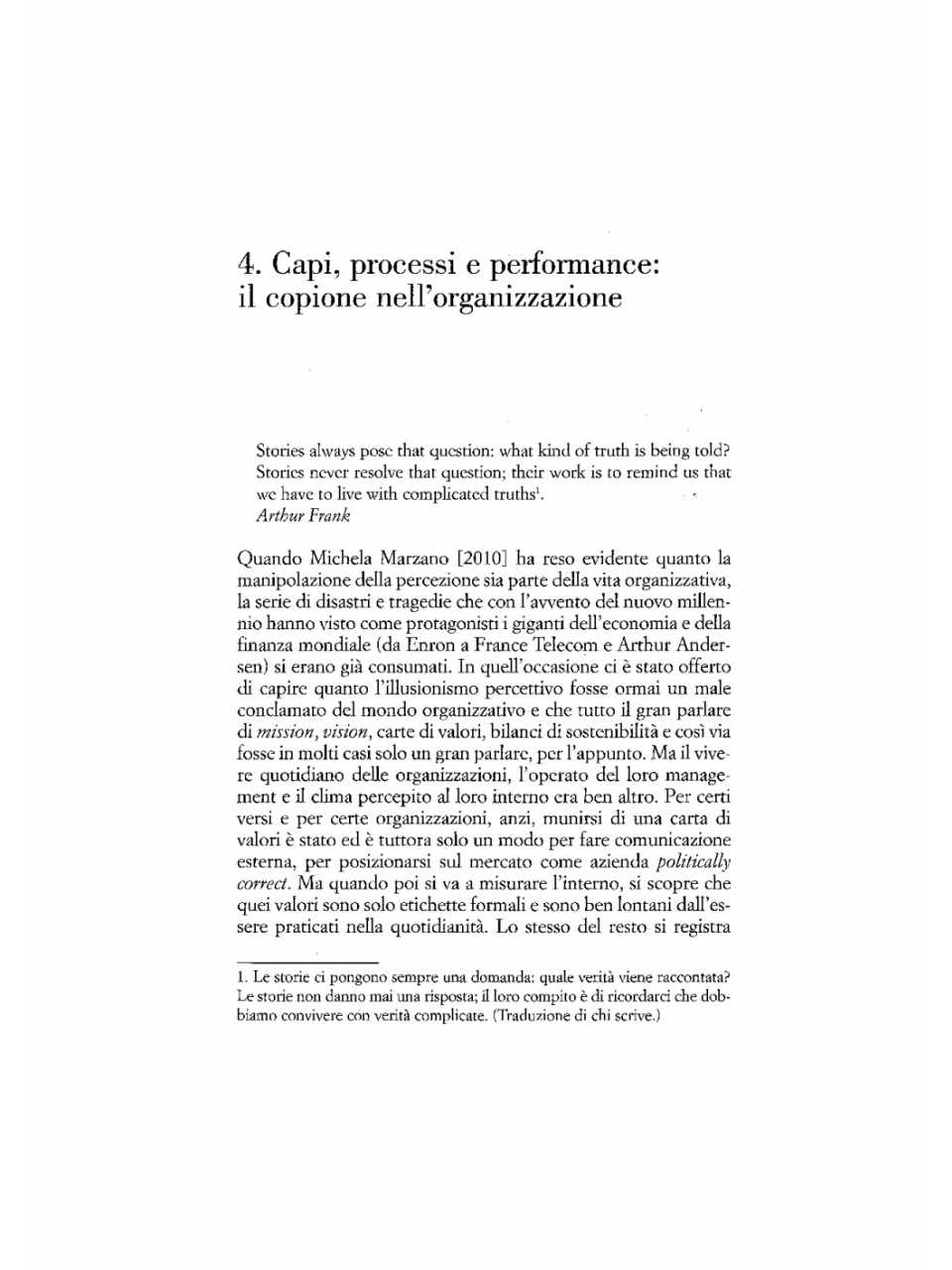 Capi, processi e performance: il copione nell'organizzazione