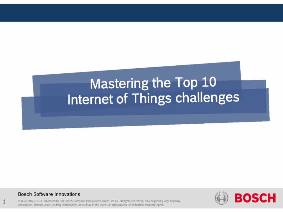 Mastering the Top 10 Internet of Things challenges