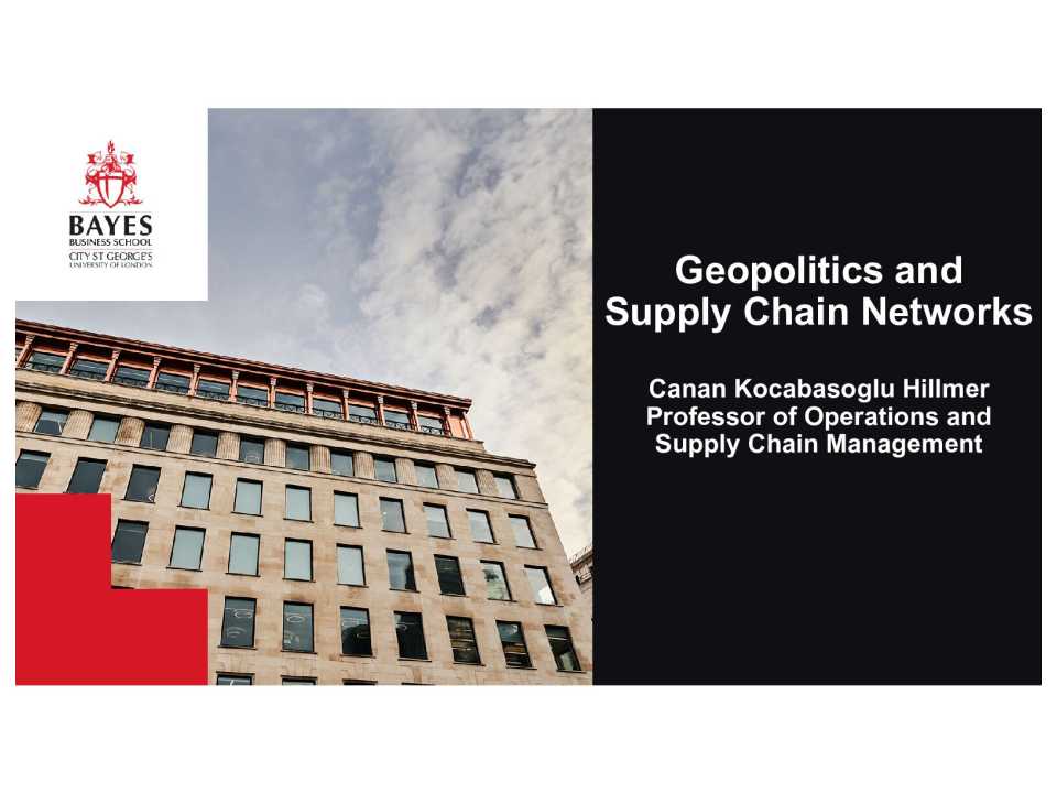 Presentation by Canan Kocabasoglu Hillmer