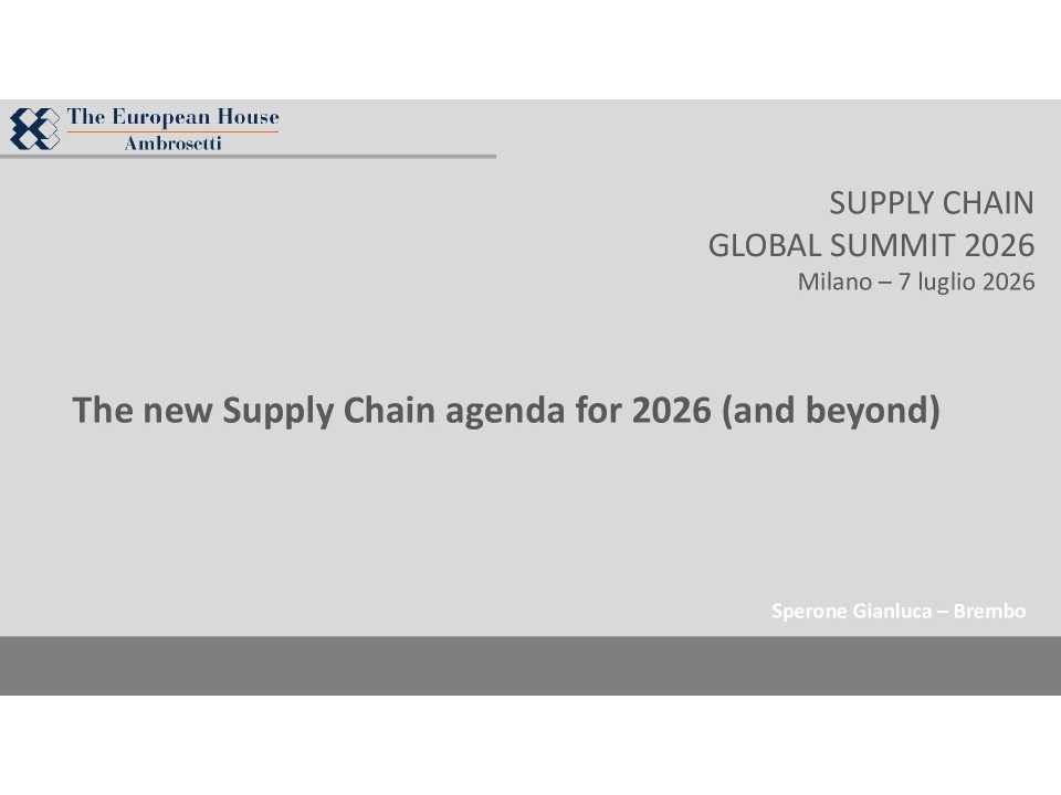 Presentation by Gianluca Sperone