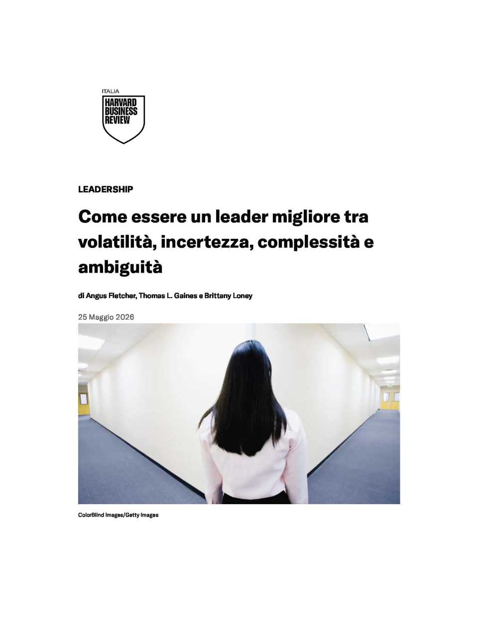 Come essere un leader migliore tra volatilità, incertezza, complessità e ambiguità